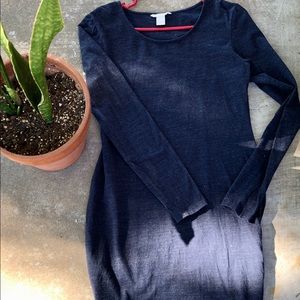 Navy blue scoop neck bodycon dress